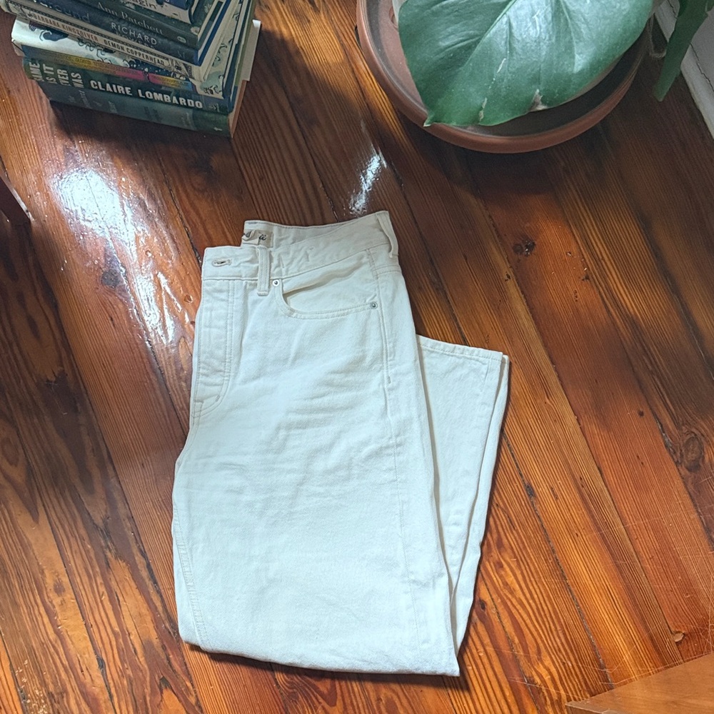 Madewell Cream Straight-Leg Jeans - Picture 2 of 4